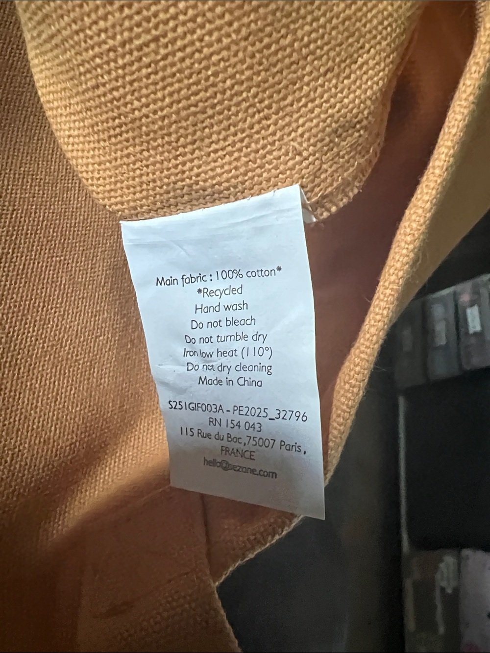 NWOT Sezane Tan Saint-Tropez Canvas Tote - Picture 5 of 9